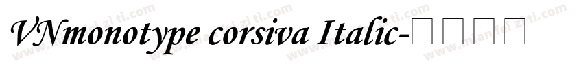 VNmonotype corsiva Italic字体转换